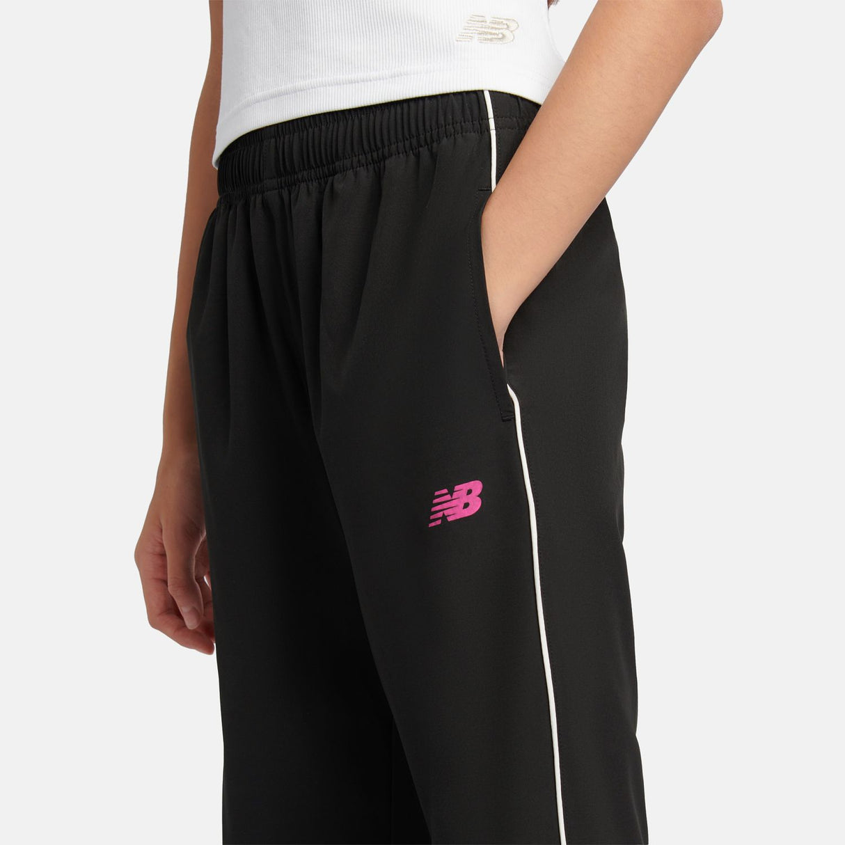 New Balance Girls' Contrast Piping Track Joggers-8