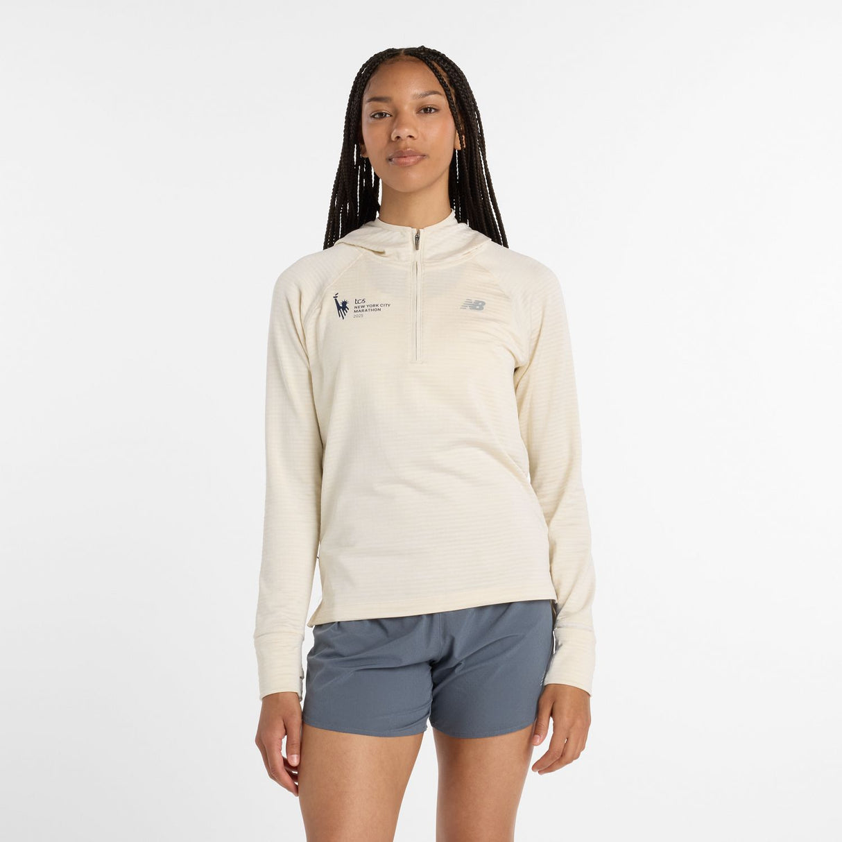 New Balance Women's NYC Marathon Heat Grid 1/2 Zip Hoodie-2
