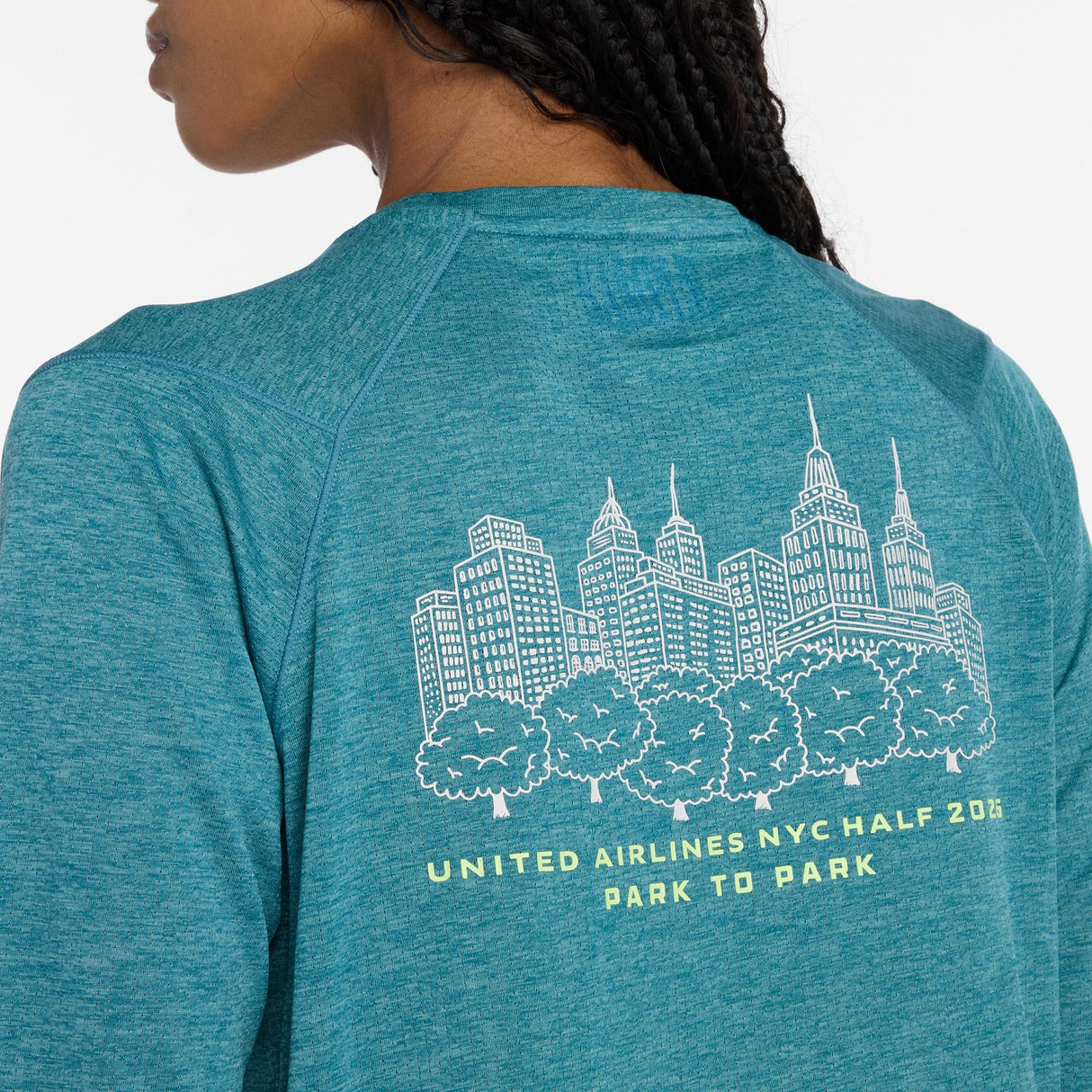 New Balance Women's United Airlines NYC Half Graphic RC Essential Long Sleeve-5