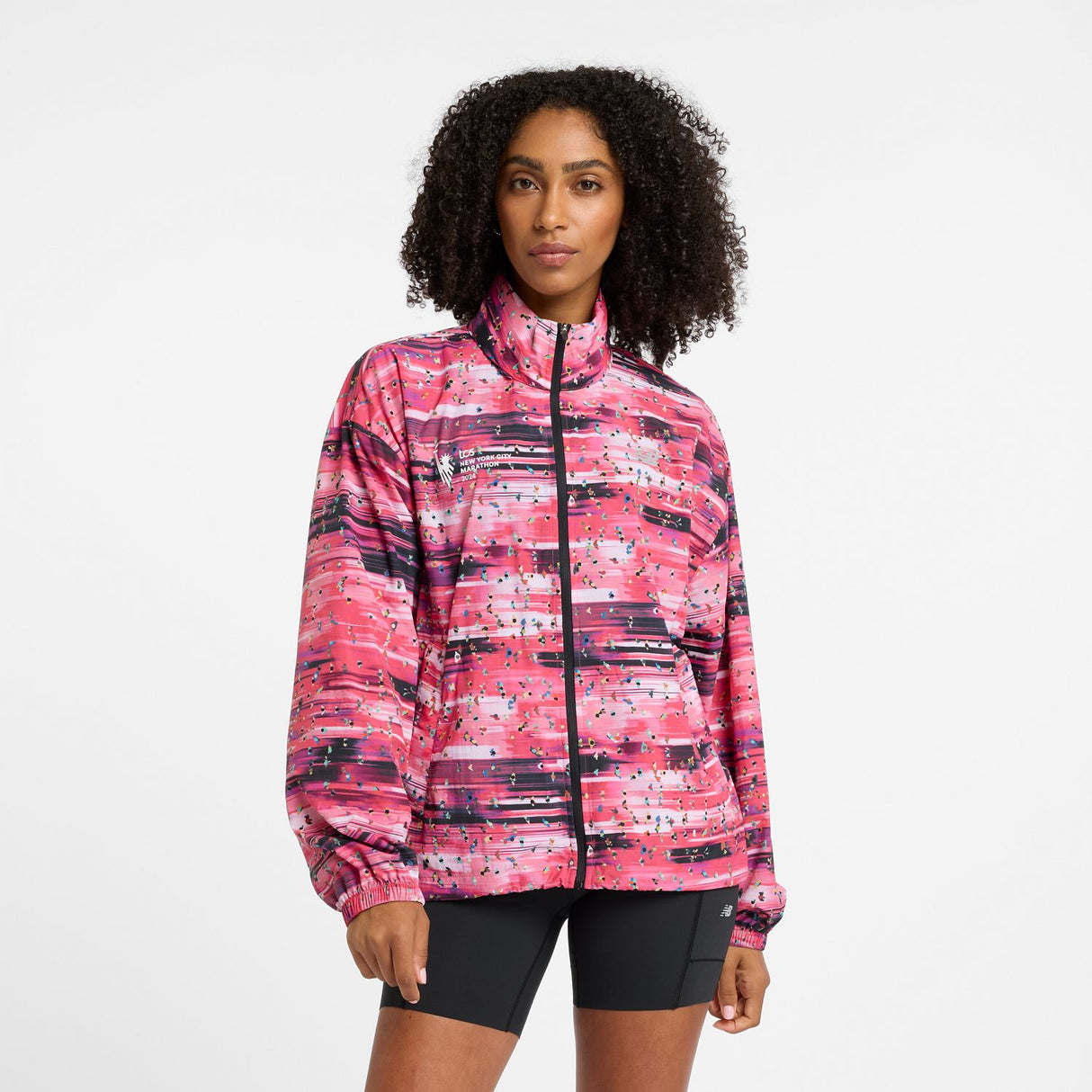 New Balance Women's NYC Marathon Printed Athletics Packable Jacket-3