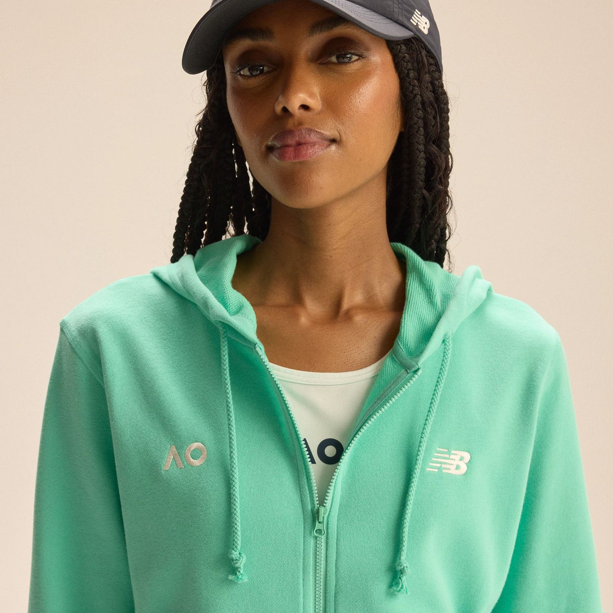New Balance Women's Australian Open Coastal Fleece Full Zip-7