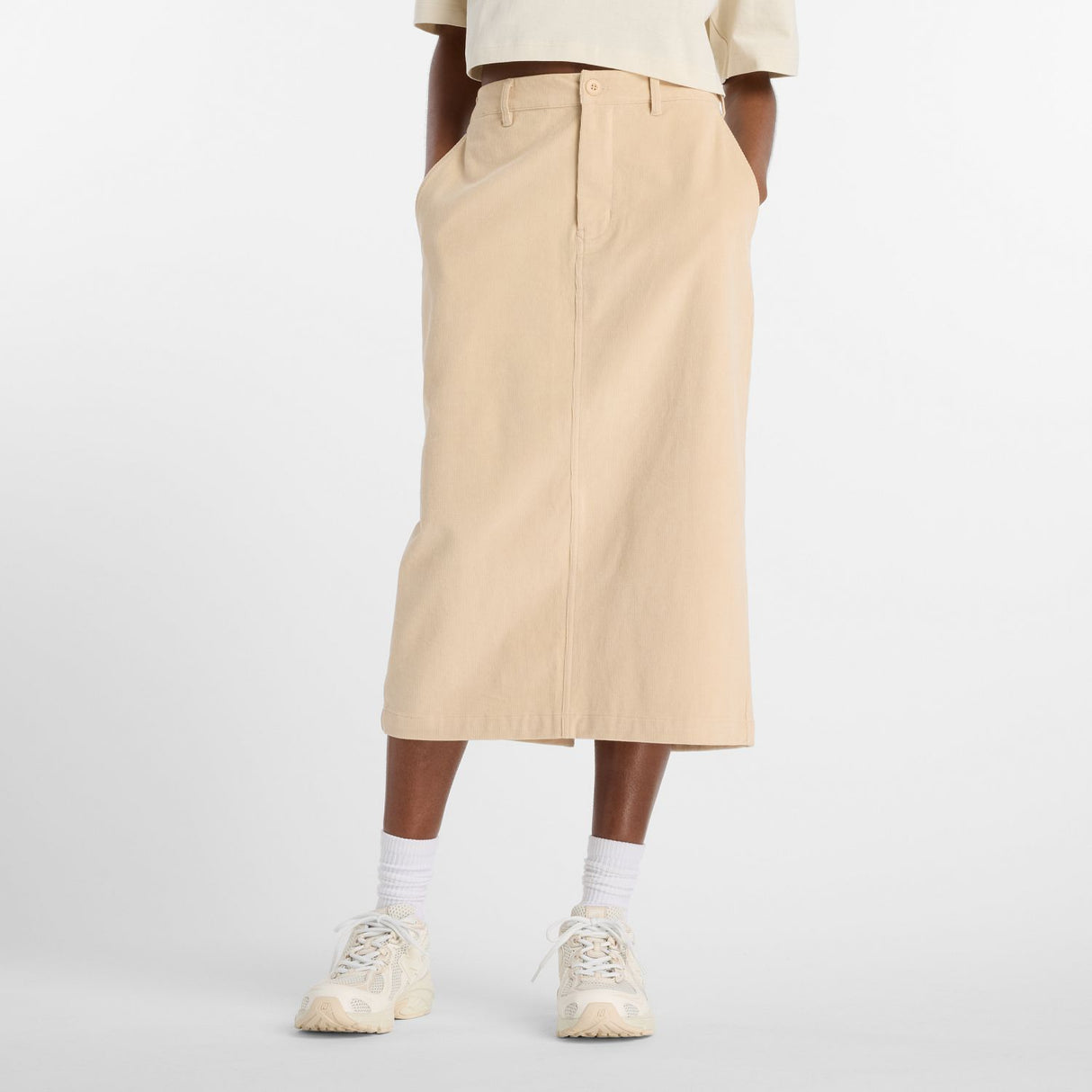 New Balance Women's Stretch Corduroy Midi Skirt-2