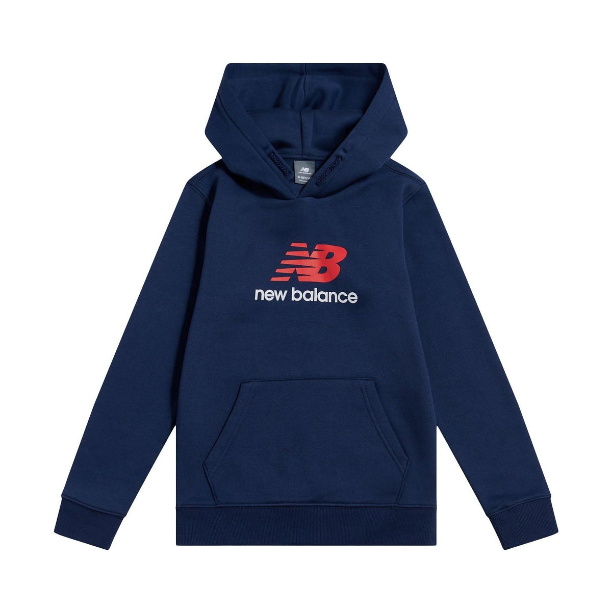 New Balance Boys' Brush Back Stacked Logo Hoodie-1