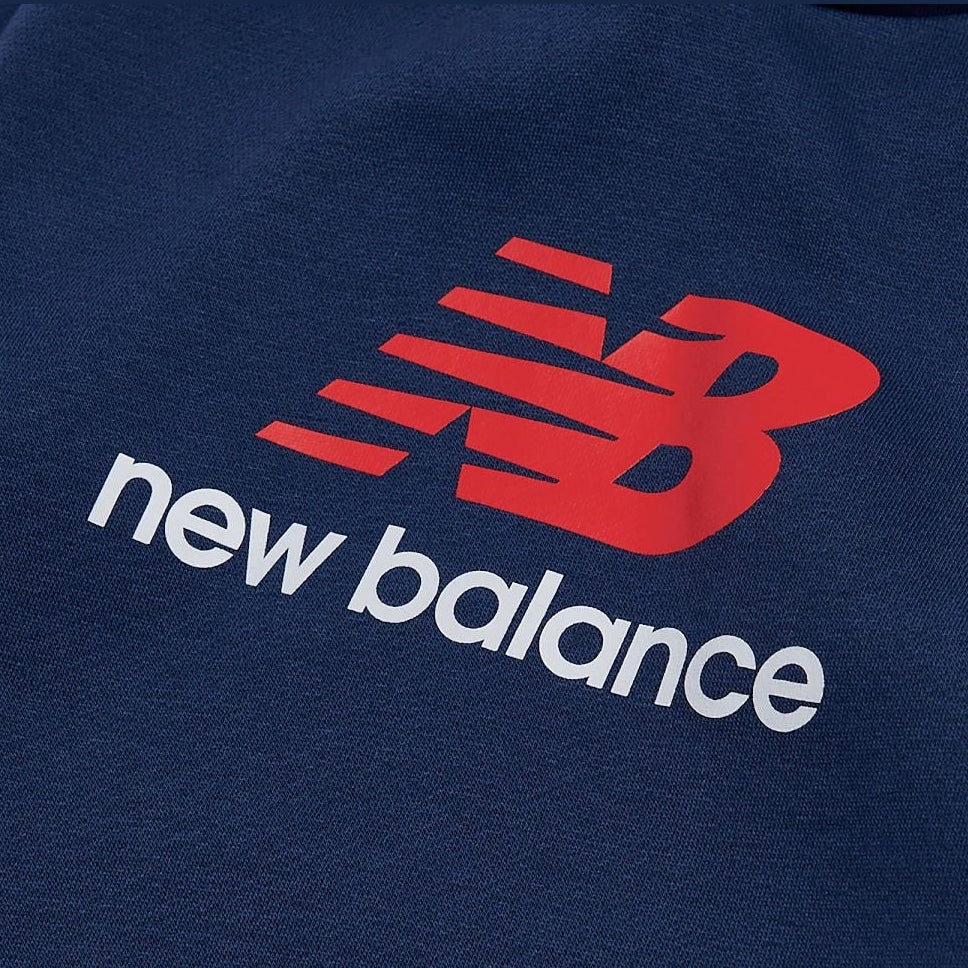 New Balance Boys' Brush Back Stacked Logo Hoodie-3
