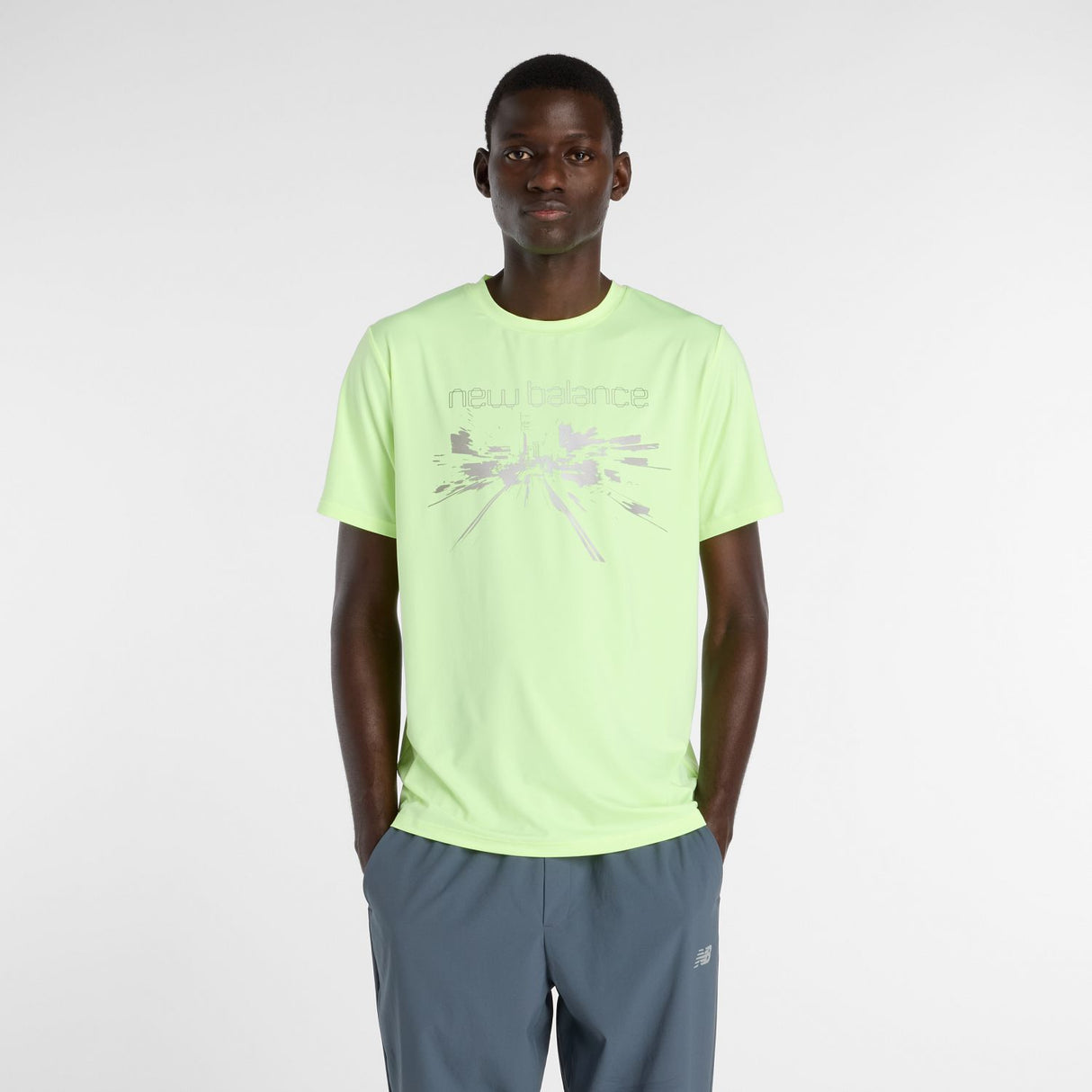 New Balance Men's Reflective City Poly T-Shirt-1