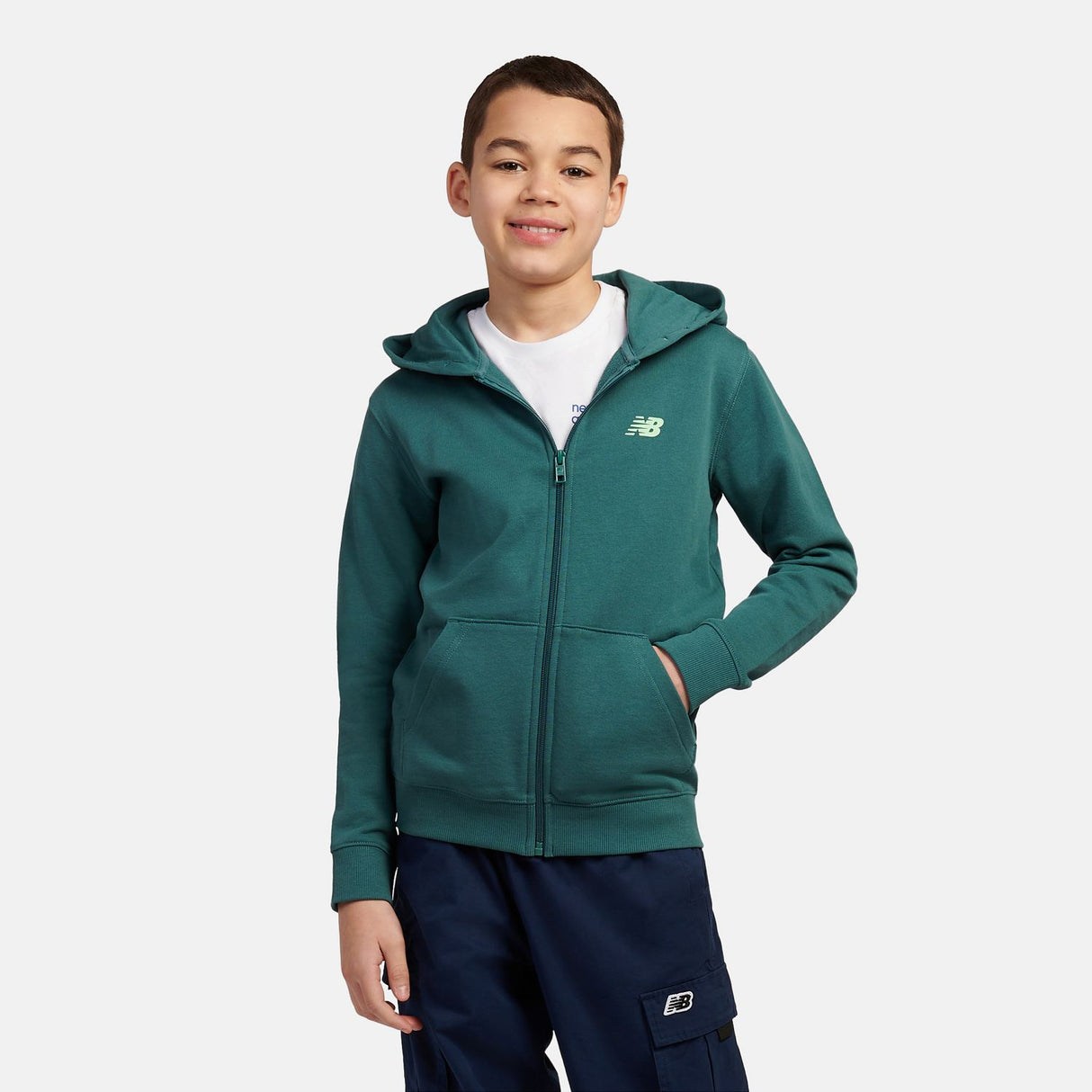 New Balance Boys' Centre Fitness Full Zip Hoodie-6