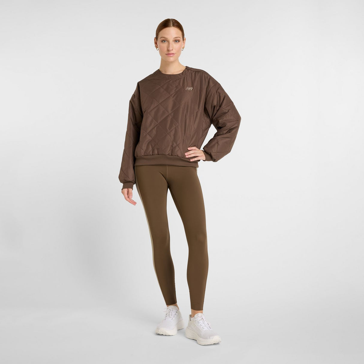 New Balance Women's Quilted Woven Crew-1