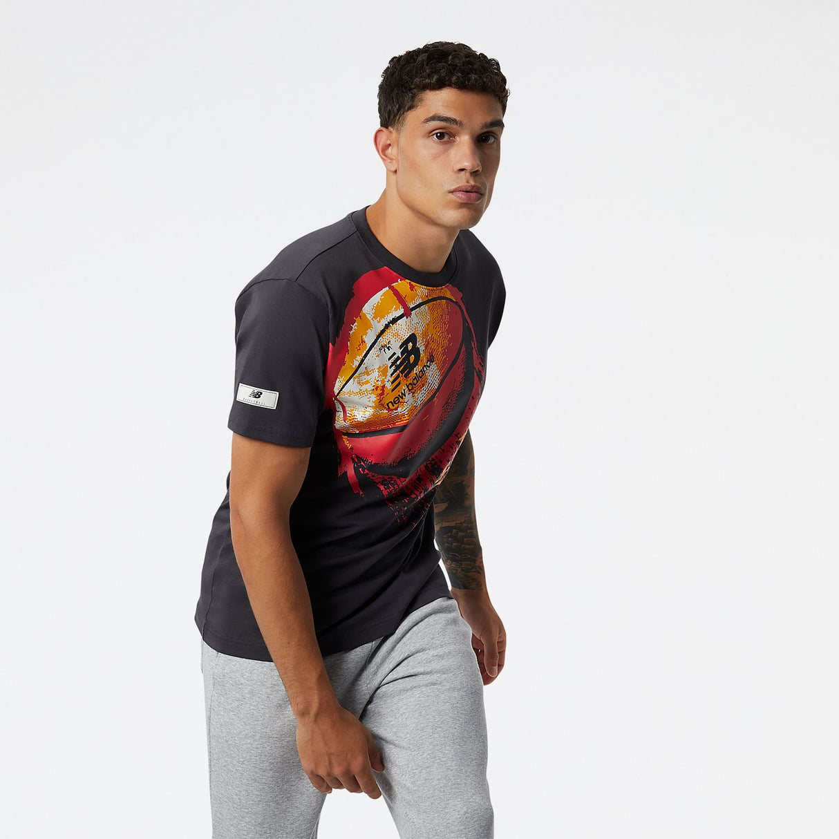 New Balance Men's Hoops Merged Era's On Fire Tee-1