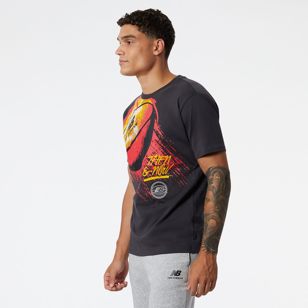 New Balance Men's Hoops Merged Era's On Fire Tee-2