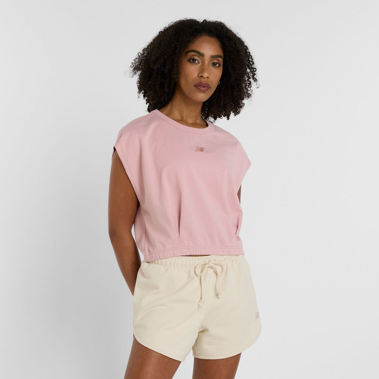New Balance Women's Heritage French Terry Crop T-Shirt-3
