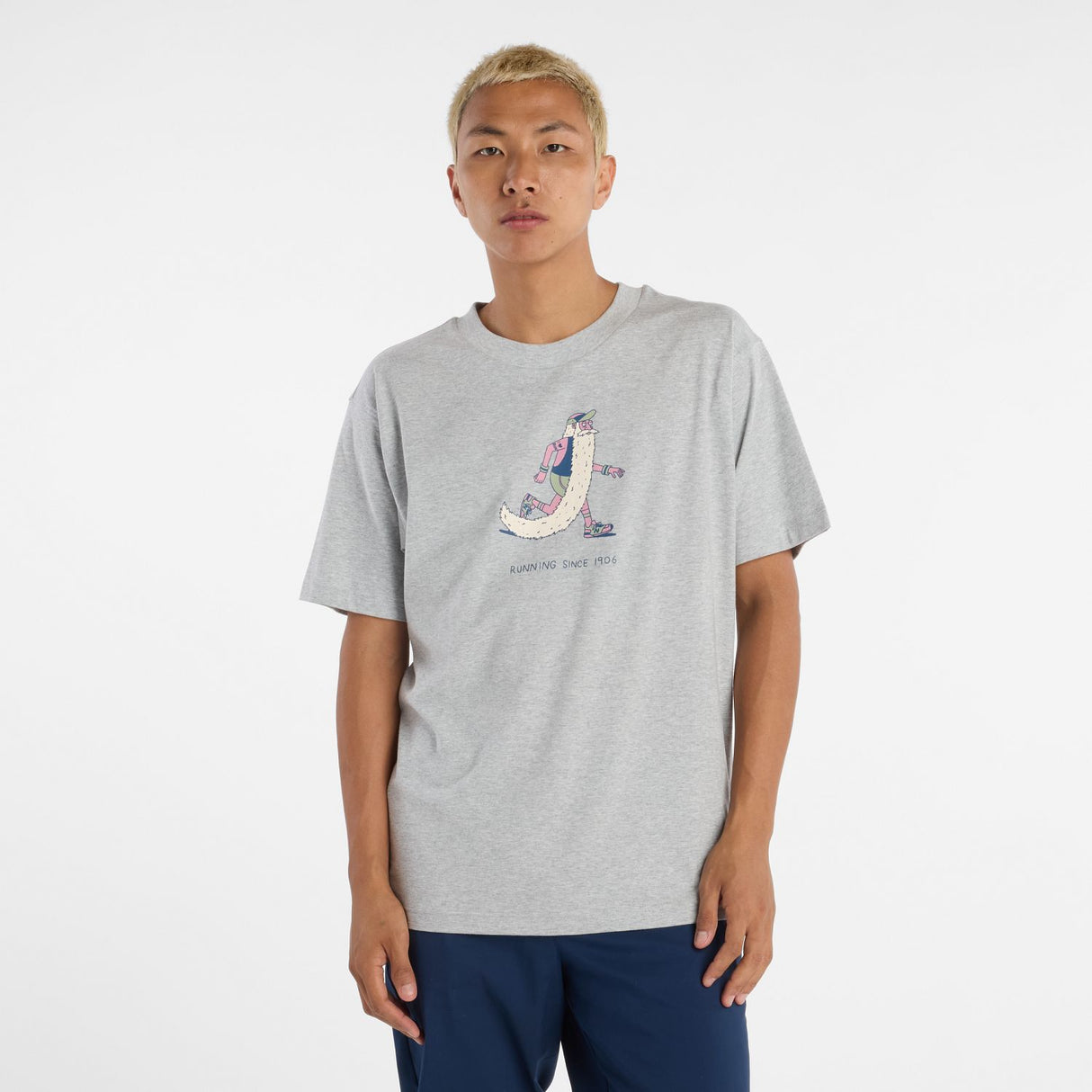 New Balance Men's Bearded Runner T-Shirt-1