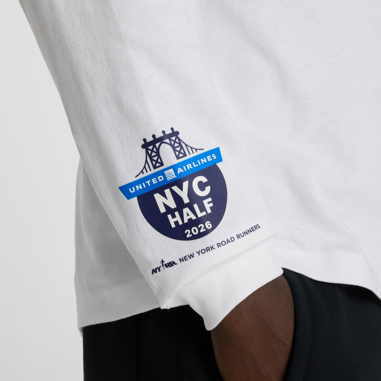 New Balance Men's United Airlines NYC Half Cotton Long Sleeve-6