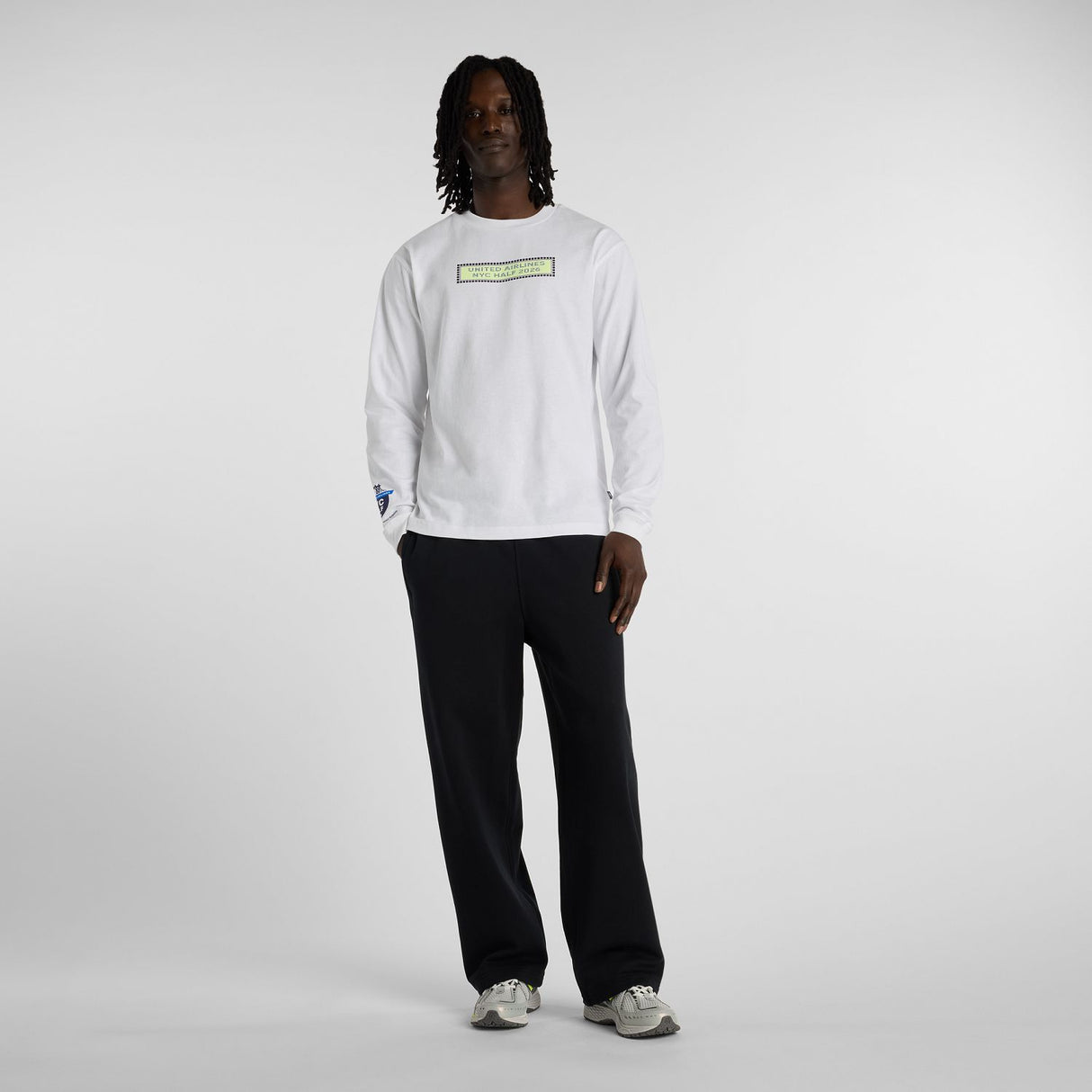 New Balance Men's United Airlines NYC Half Cotton Long Sleeve-8