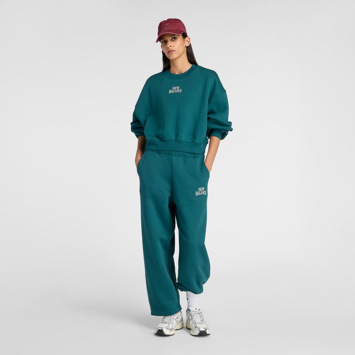 New Balance Women's Trackside Fleece Crew-1