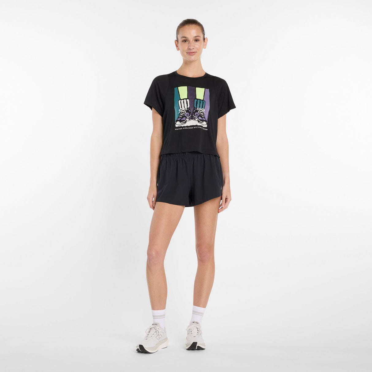 New Balance Women's United Airlines NYC Half Drapey Jersey T-Shirt-8