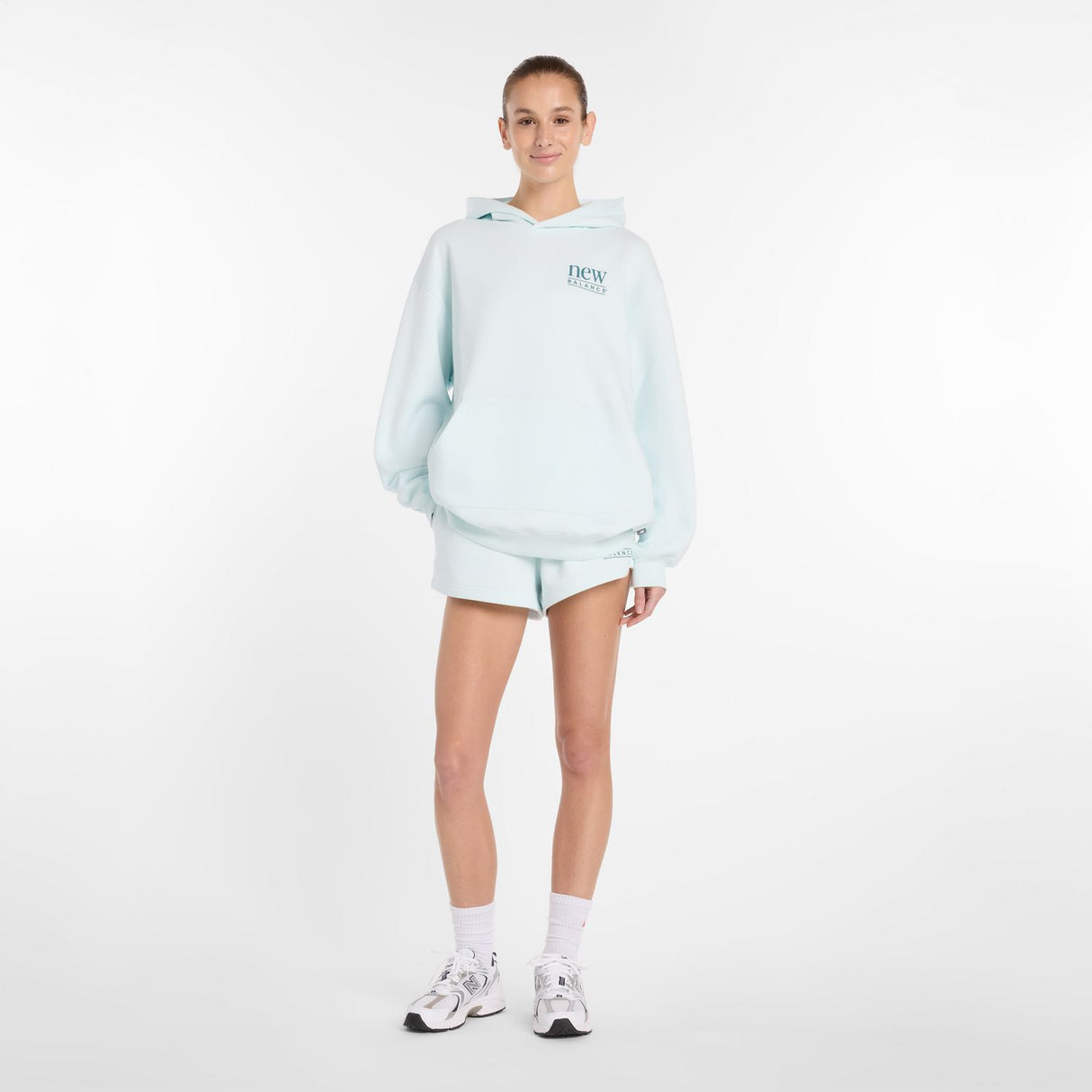 New Balance Women's Reimagined Fleece Long Length Hoodie-1
