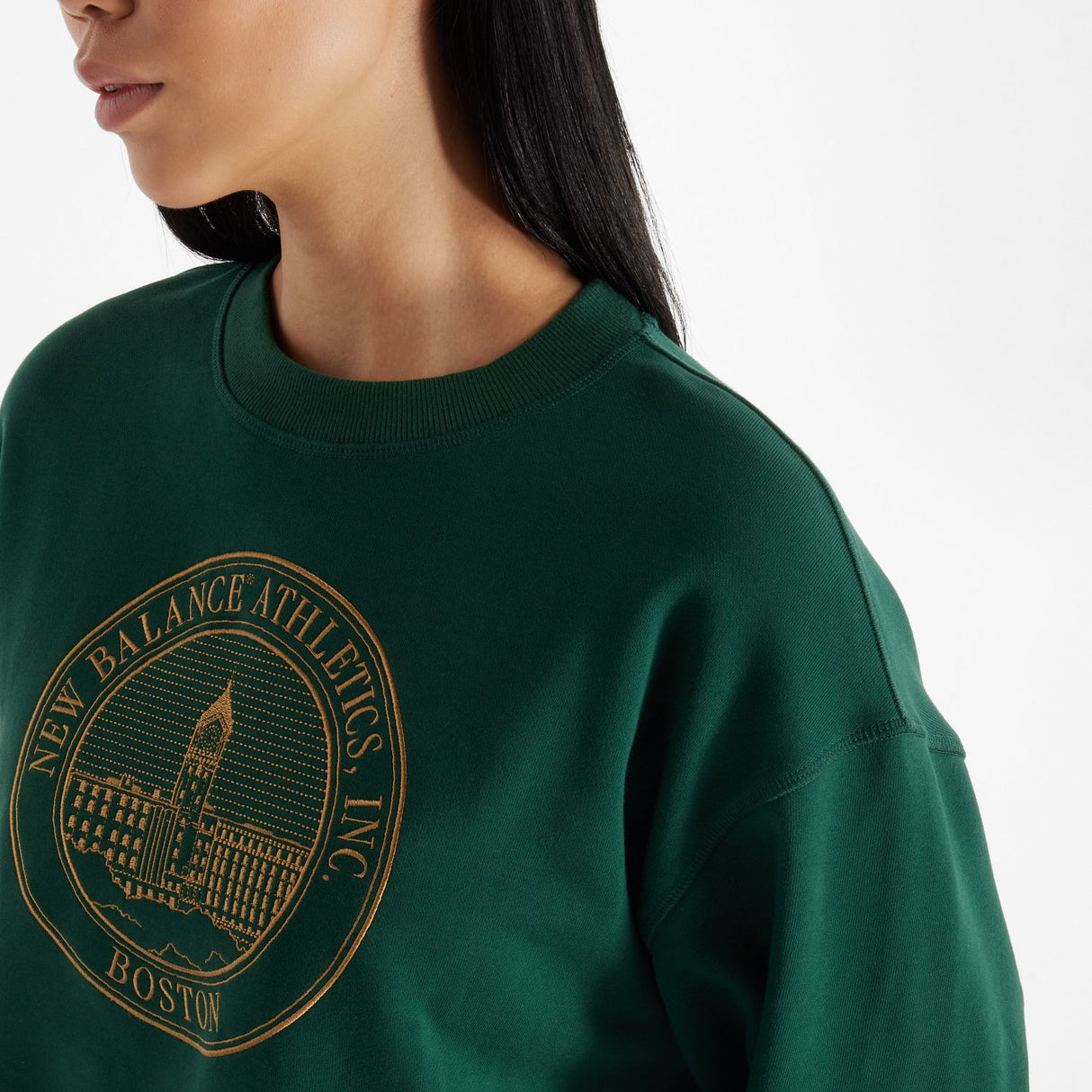 New Balance Women's Athletics French Terry Crest Crew-4