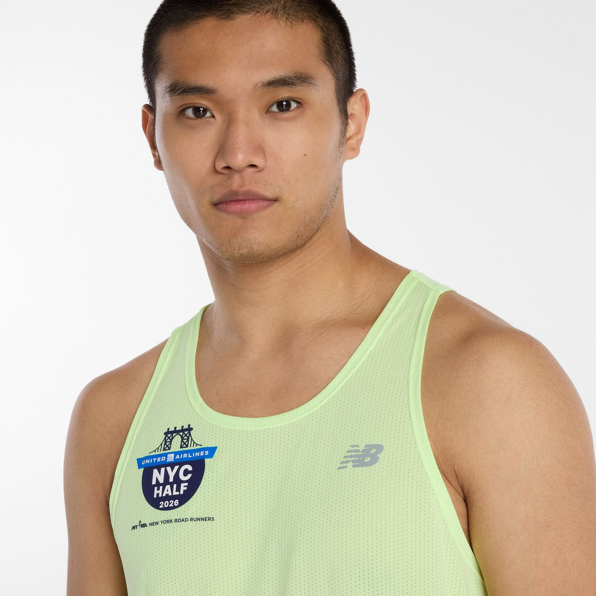 New Balance Men's United Airlines NYC Half RC Essential Singlet-5