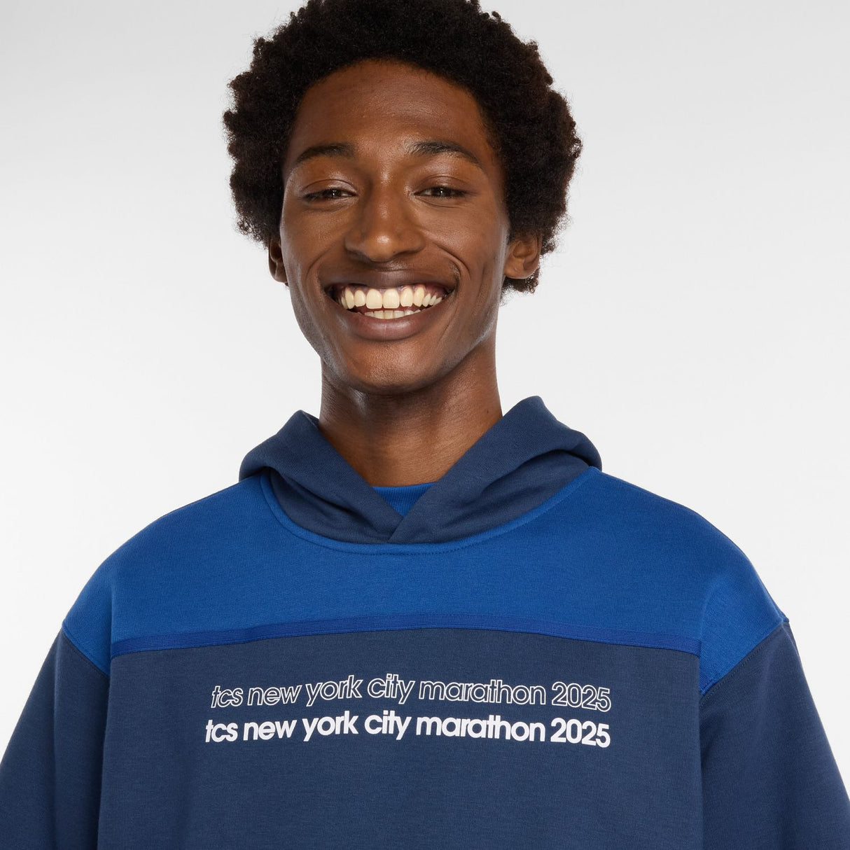 New Balance Men's NYC Marathon Reimagined Fleece Graphic Short Sleeve Hoodie-5