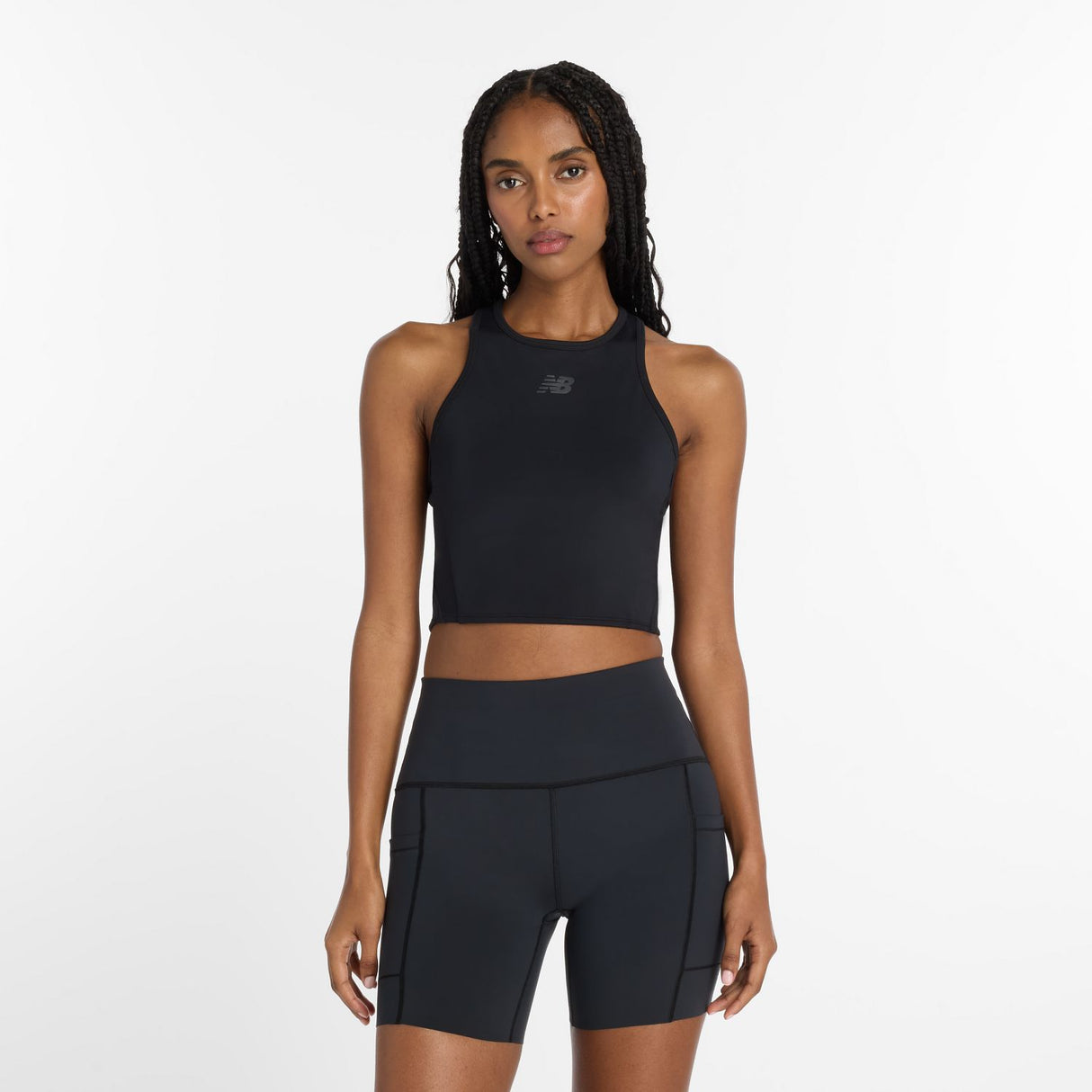 New Balance Women's Nationals Indoor Fast Days Fitted Crop Tank-2