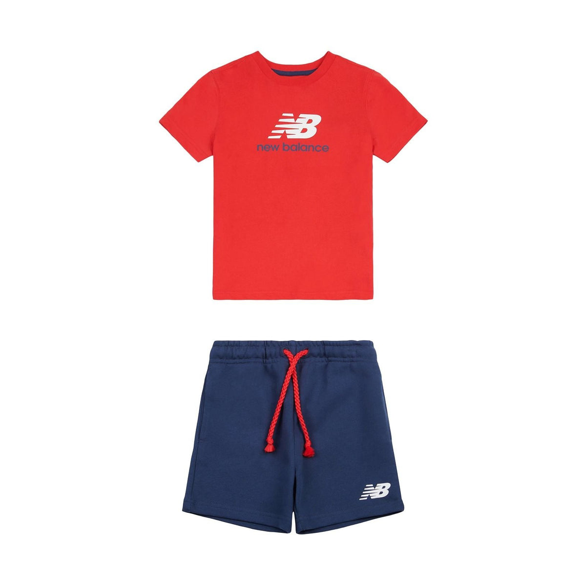 New Balance Boys' Colourblock Jersey Tee & Shorts Set-1