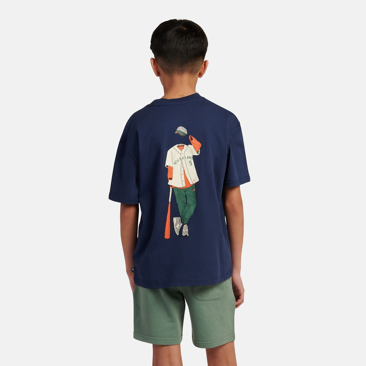 New Balance Boys' Baseball Player Back Graphic T-Shirt-7