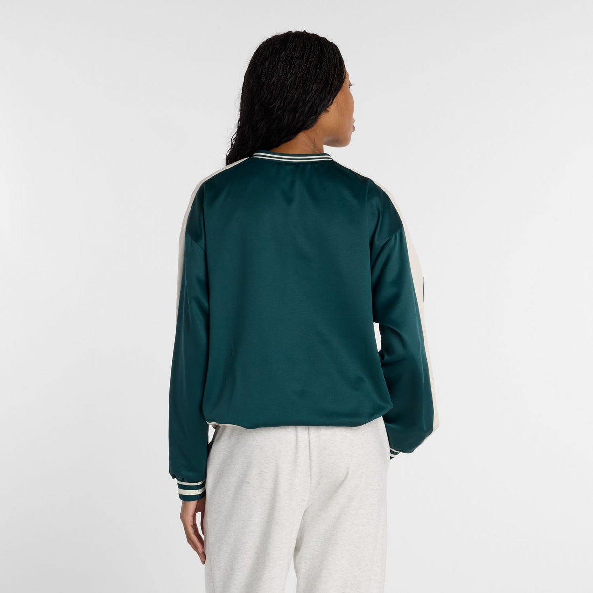 New Balance Women's Satin Woven Pullover-2