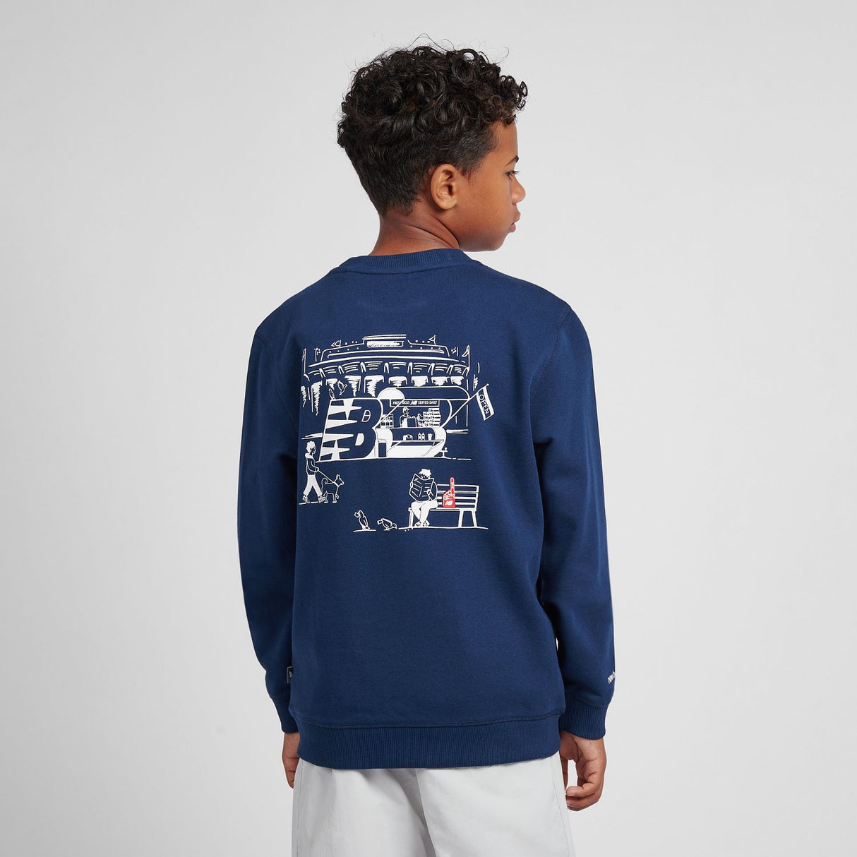 New Balance Boys' Stadium Concession Graphic French Terry Crew-9