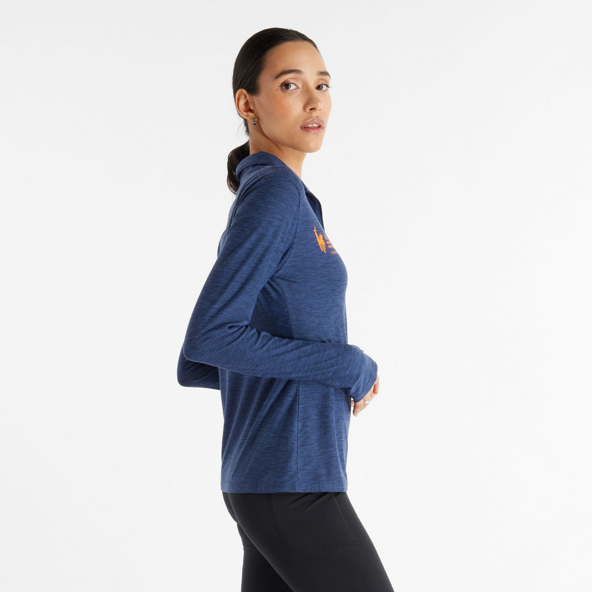 New Balance Women's NYC Marathon Space Dye Quarter Zip-2