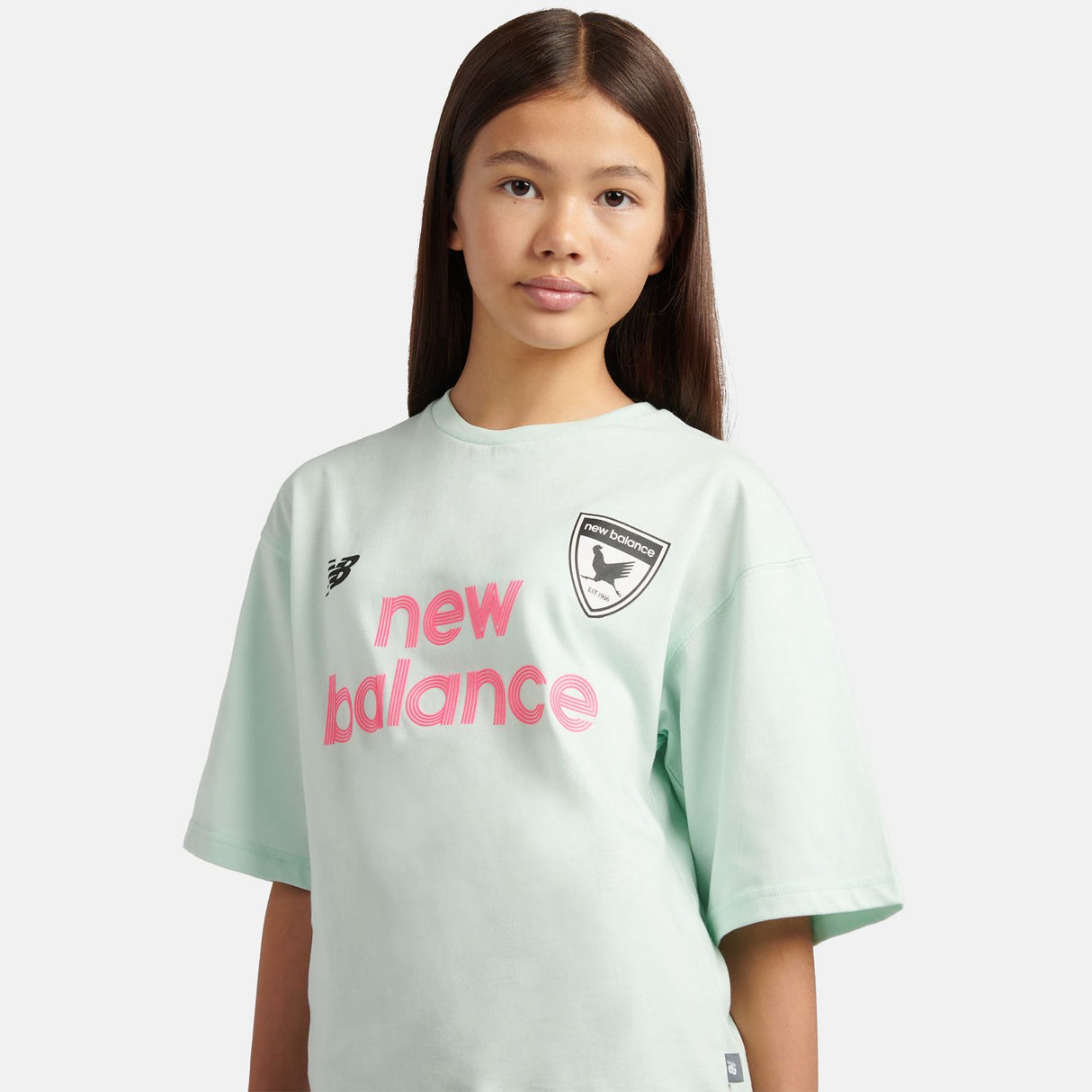 New Balance Girls' Soccer Badge Graphic T-Shirt-4