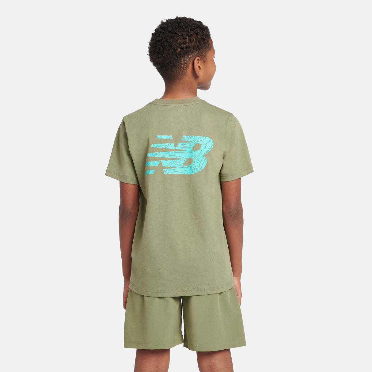 New Balance Boys' Athletics AOP Fill Logo T-Shirt-7