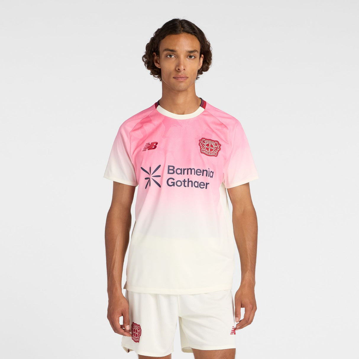 New Balance Men's Bayer 04 Away Short Sleeve Soccer Jersey-4