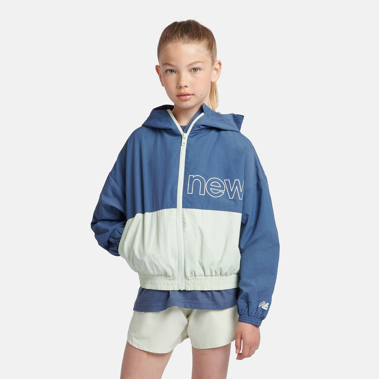New Balance Girls' Athletics Woven Mesh Lined Wind Cheater Jacket-7