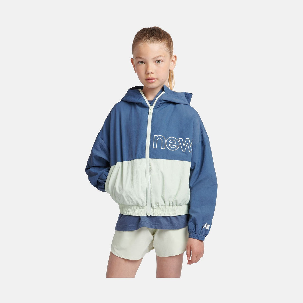 New Balance Girls' Athletics Woven Mesh Lined Wind Cheater Jacket-7