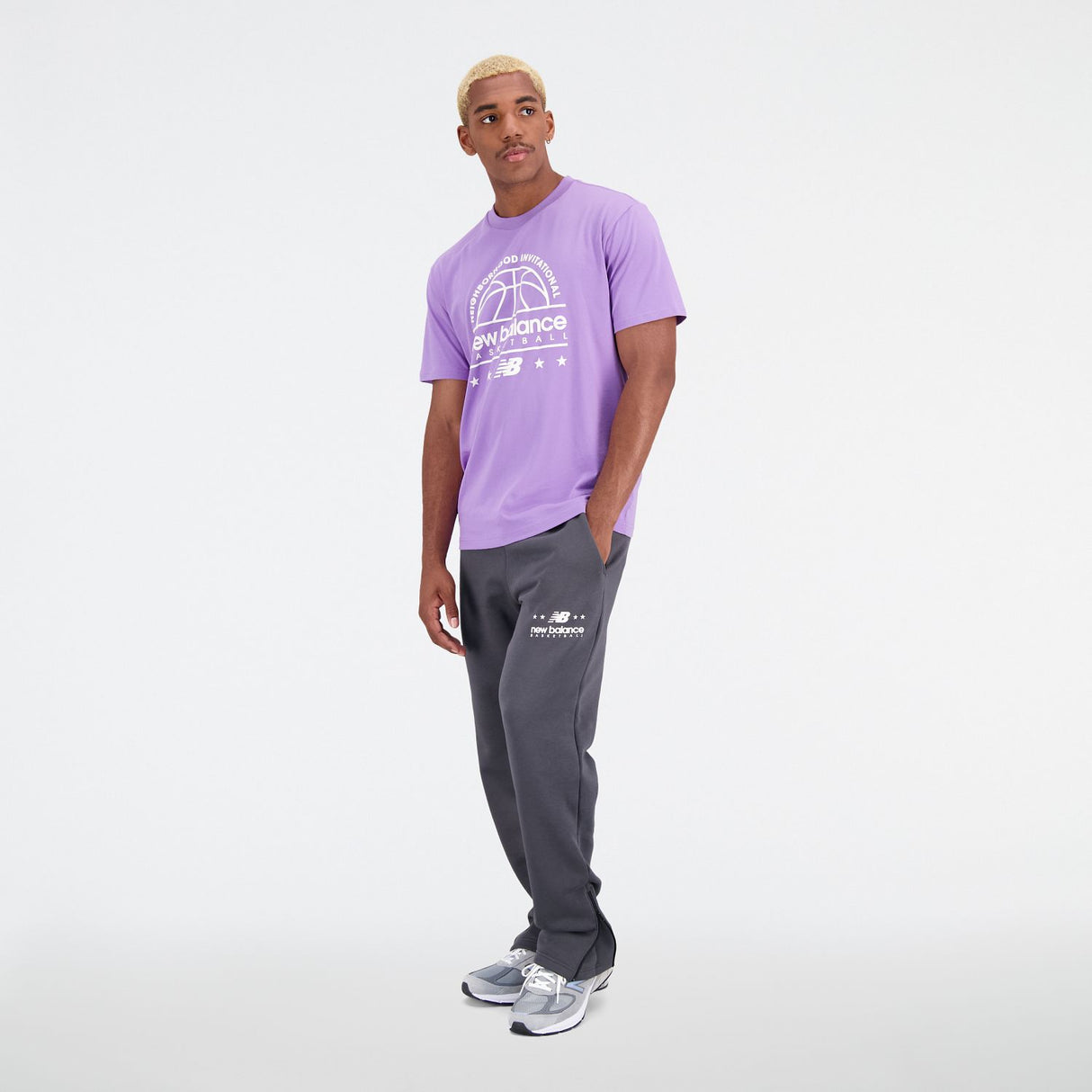 New Balance Men's Hoops Cotton Jersey Short Sleeve T-shirt-2