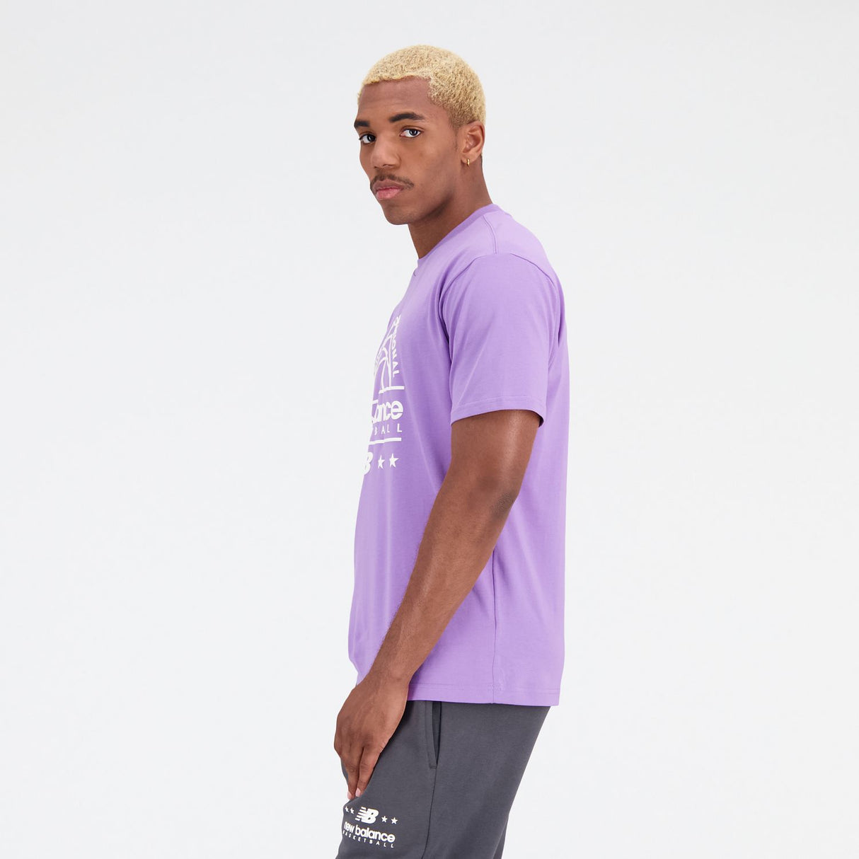 New Balance Men's Hoops Cotton Jersey Short Sleeve T-shirt-3
