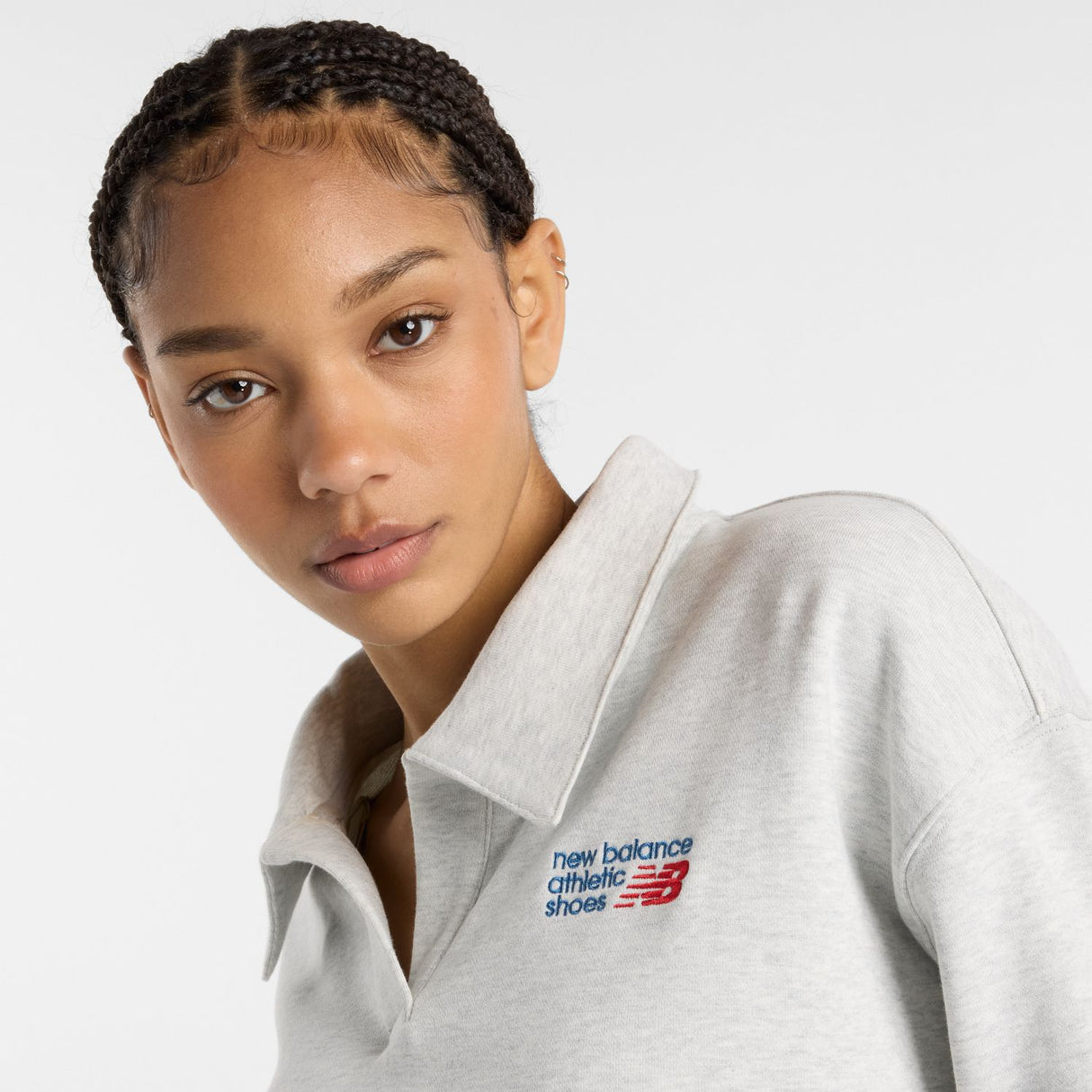New Balance Women's French Terry Polo Sweatshirt-4