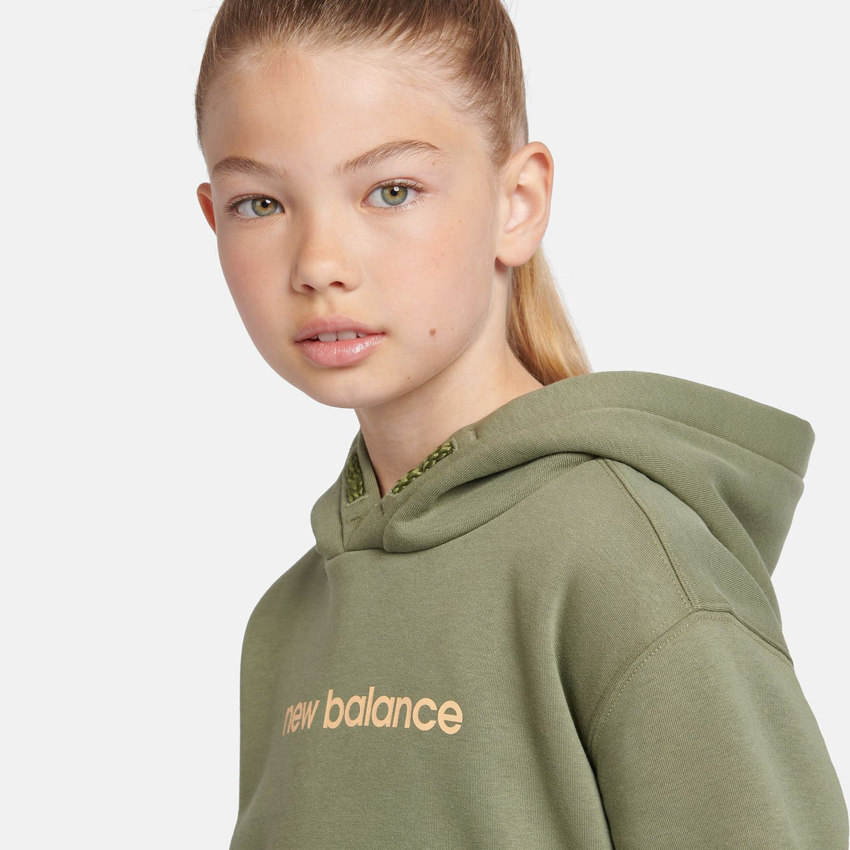 New Balance Girls' Brush Back Floral Sneaker Back Graphic Hoodie-10