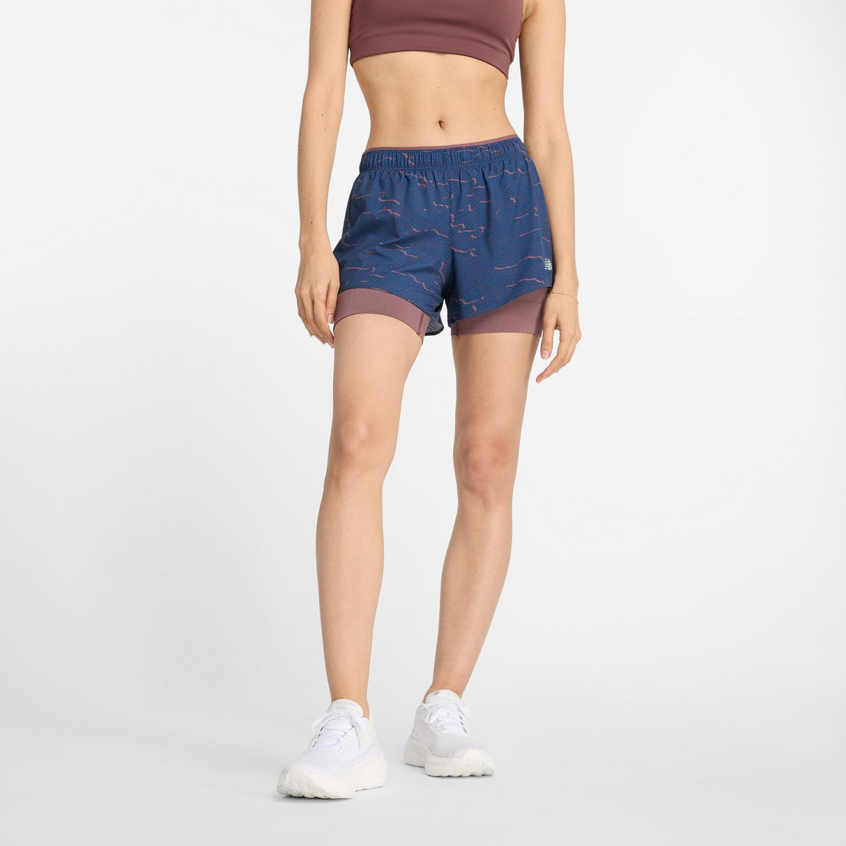 New Balance Women's RC Printed 2-in-1 Shorts 3-1