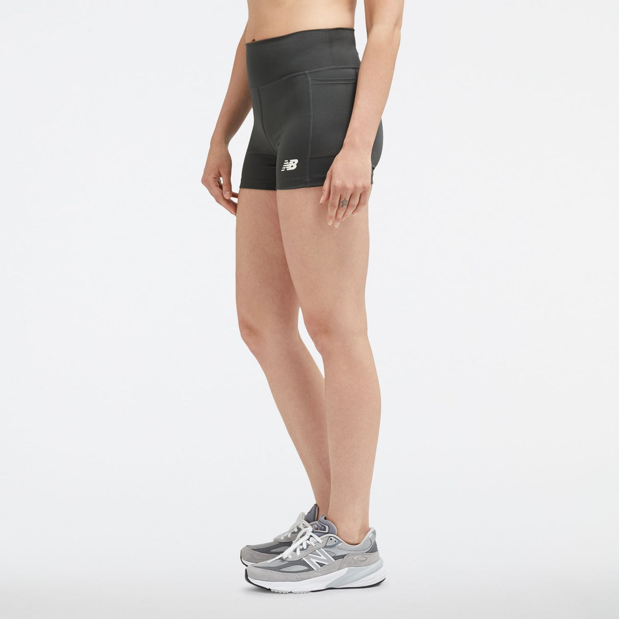 New Balance Women's Linear Heritage Fitted Shorts-3