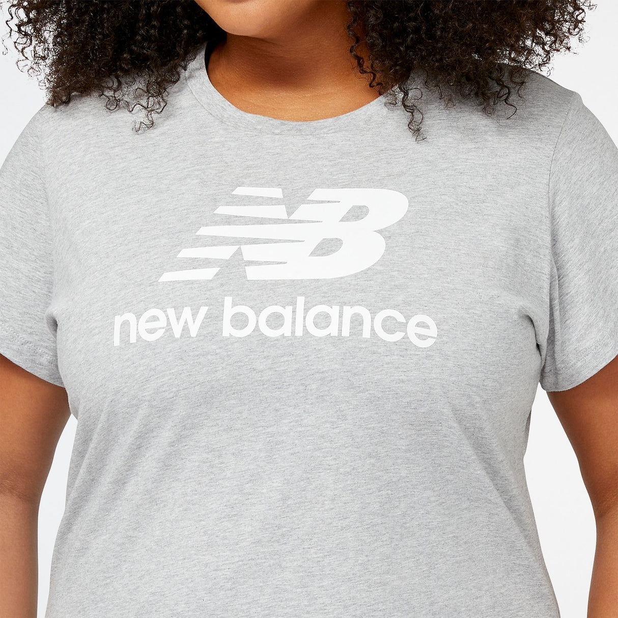 New Balance Women's Essentials Stacked Logo Tee-4