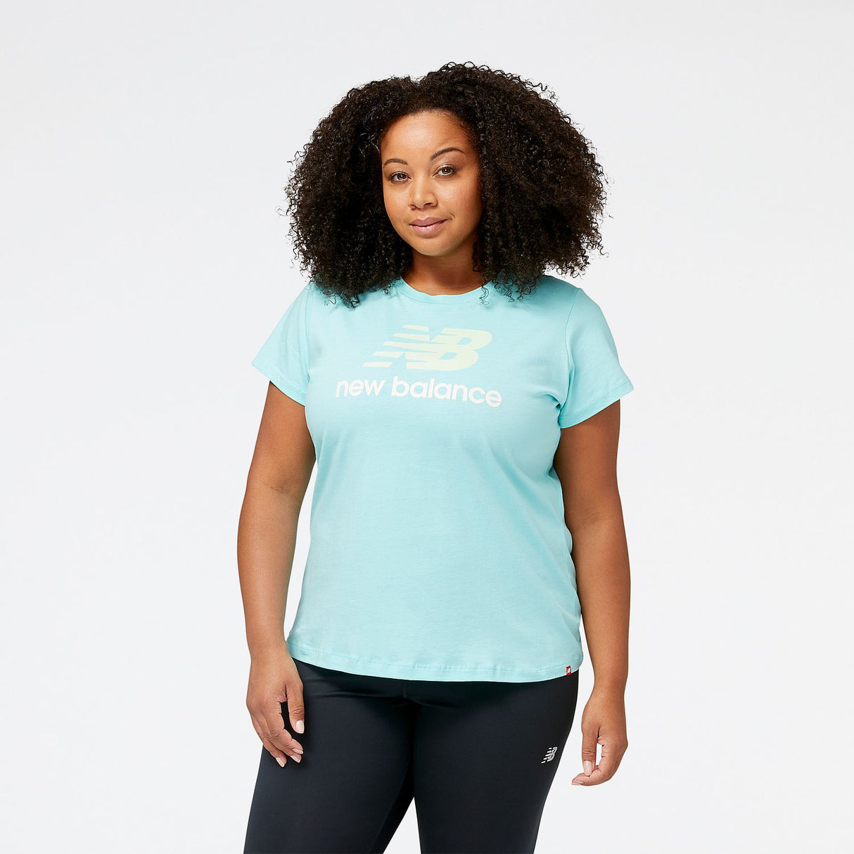 New Balance Women's Essentials Stacked Logo Tee-5