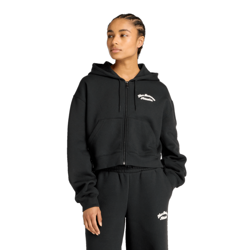 New Balance Women's Linear Heritage Fleece Full Zip Womens Apparel Sweatshirts & Fleece