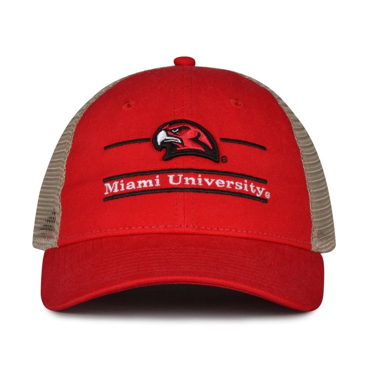 The Game Headwear Miami Ohio Split Bar Trucker Hat