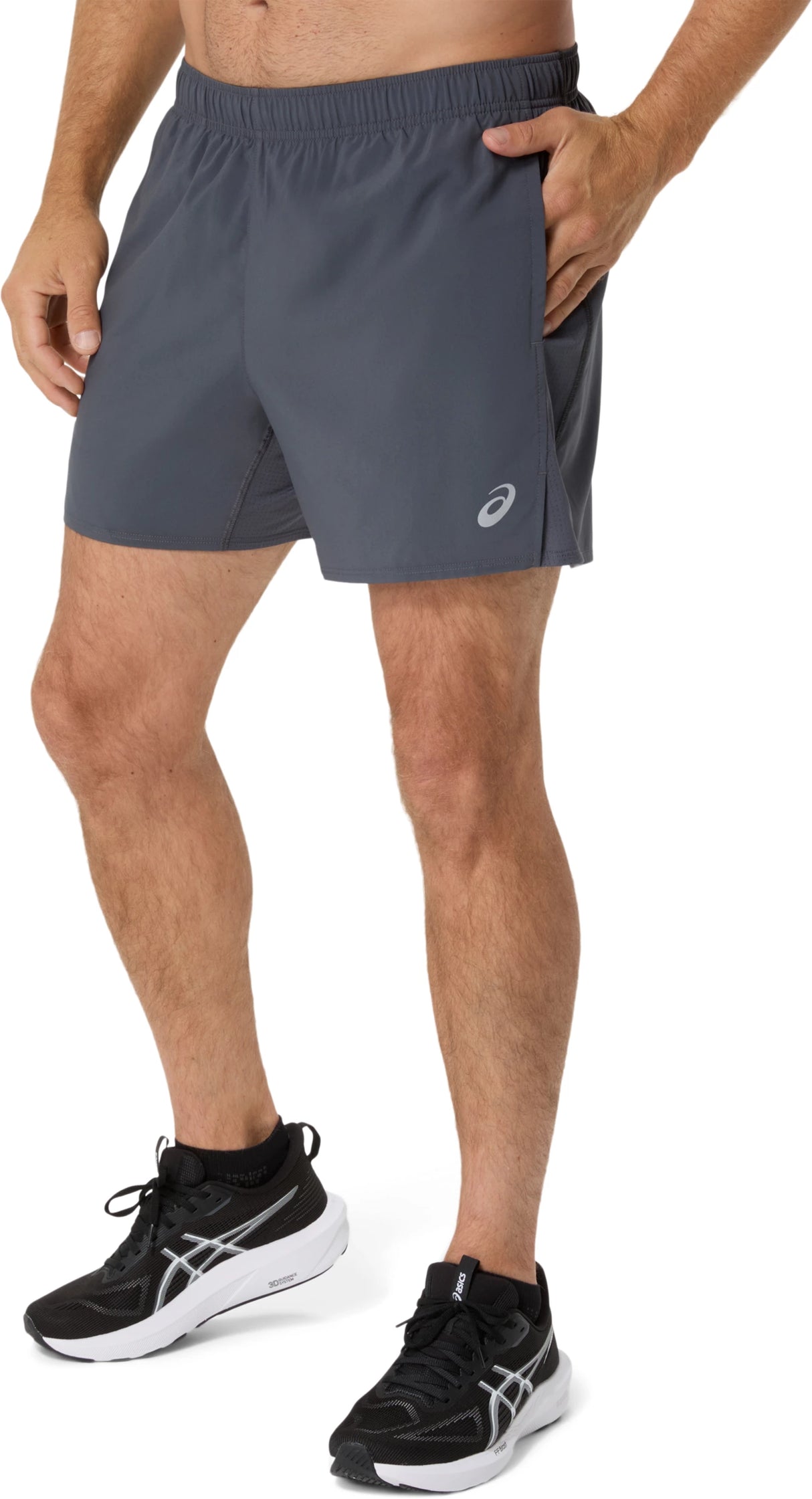 Asics Men's Silver 5-Inch Shorts-3
