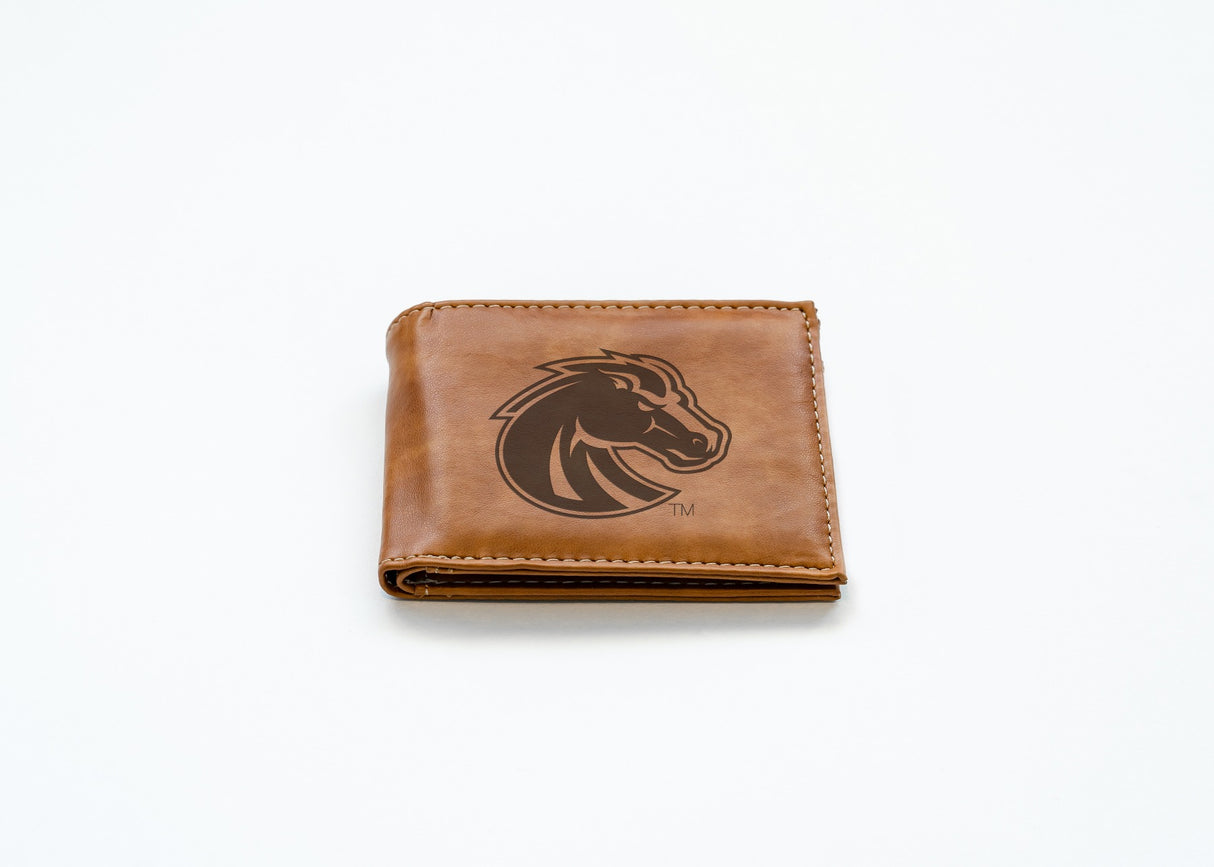 Rico Industries NCAA Boise State Broncos Laser Engraved Billfold Wallet-2