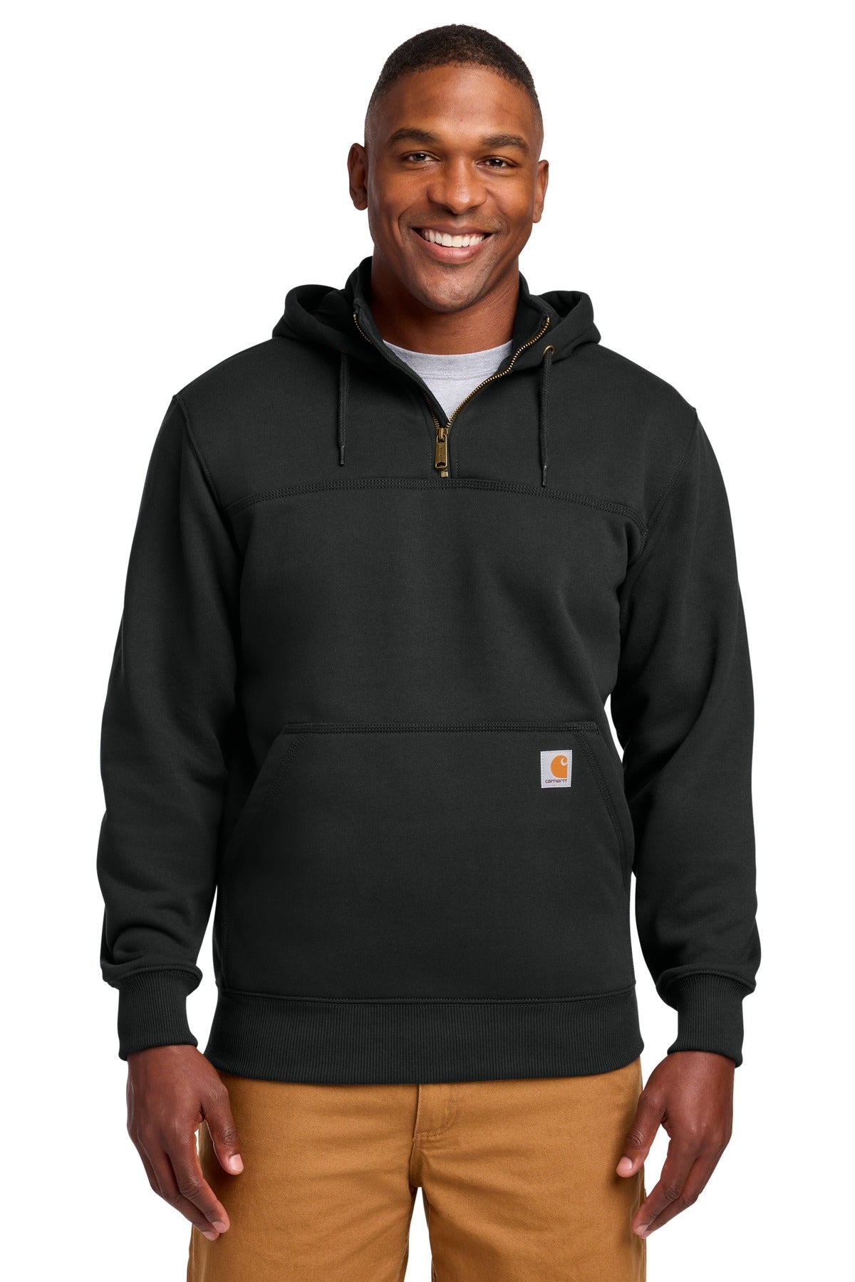 Carhartt Men's Tall Rain Defender Paxton Heavyweight Hooded Zip Mock Sweatshirt CTT100617