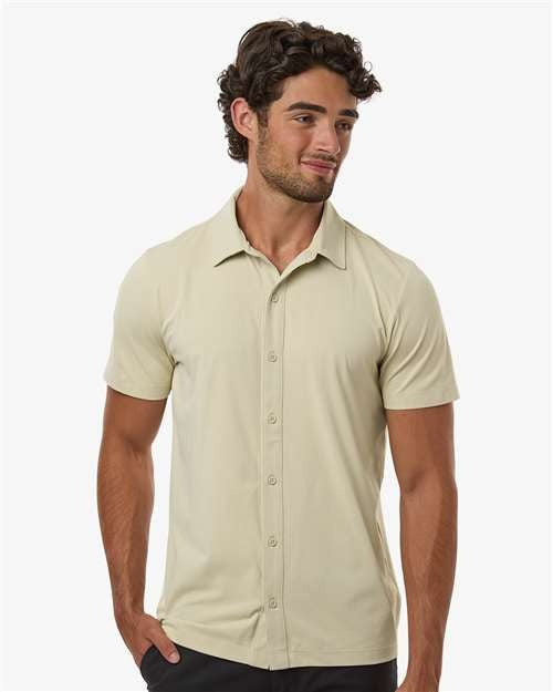 AllPro Men's Pro-Flex Sorona Button Down Short Sleeve Shirt-3