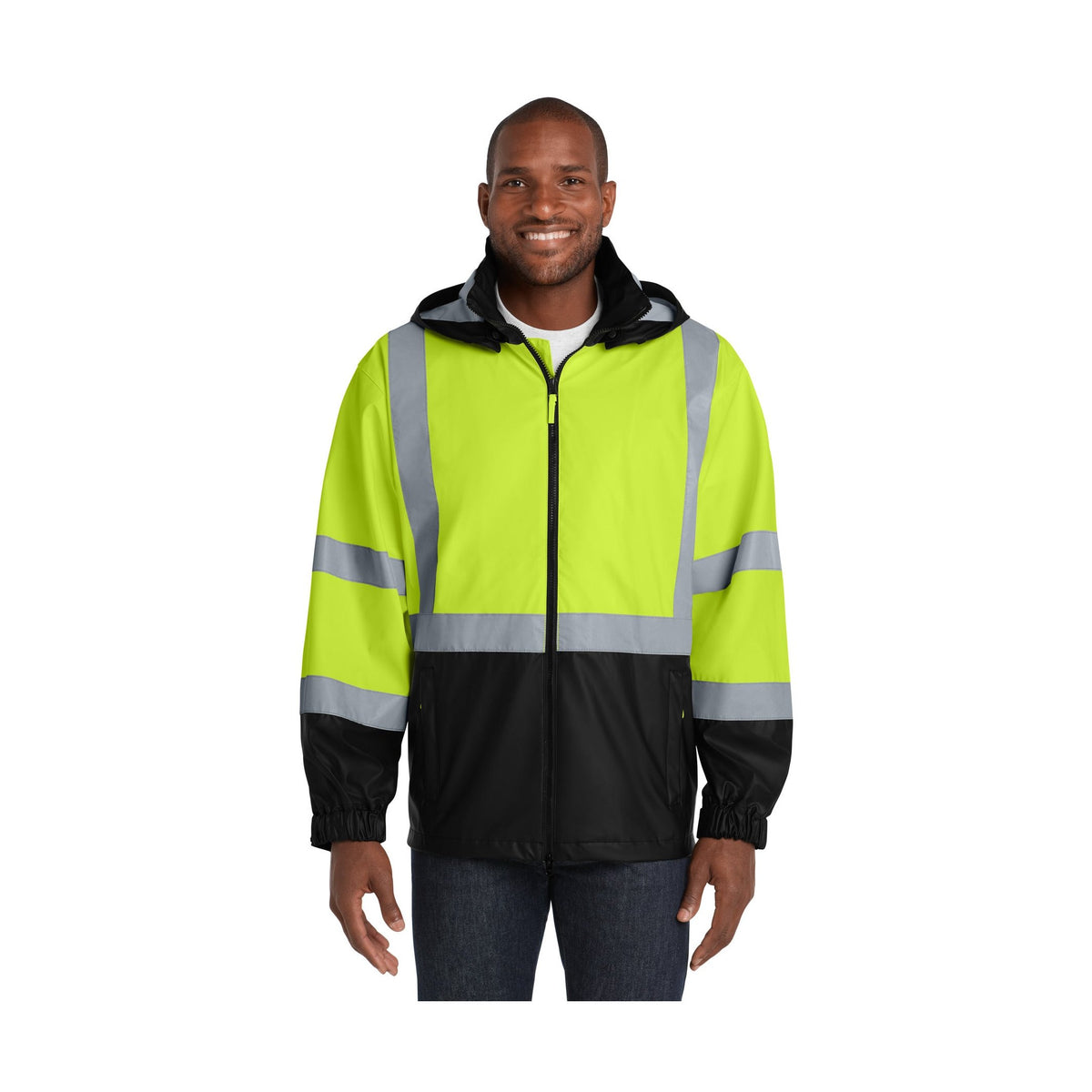 CornerStone Men's ANSI 107 Class 3 Safety Windbreaker