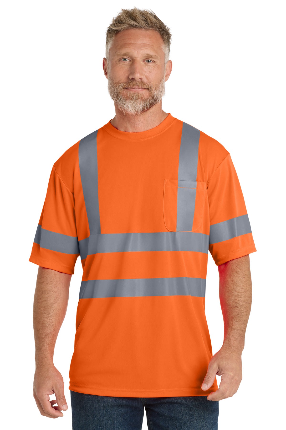 CornerStone Men's ANSI 107 Class 3 Short Sleeve Snag-Resistant Reflective T-Shirt